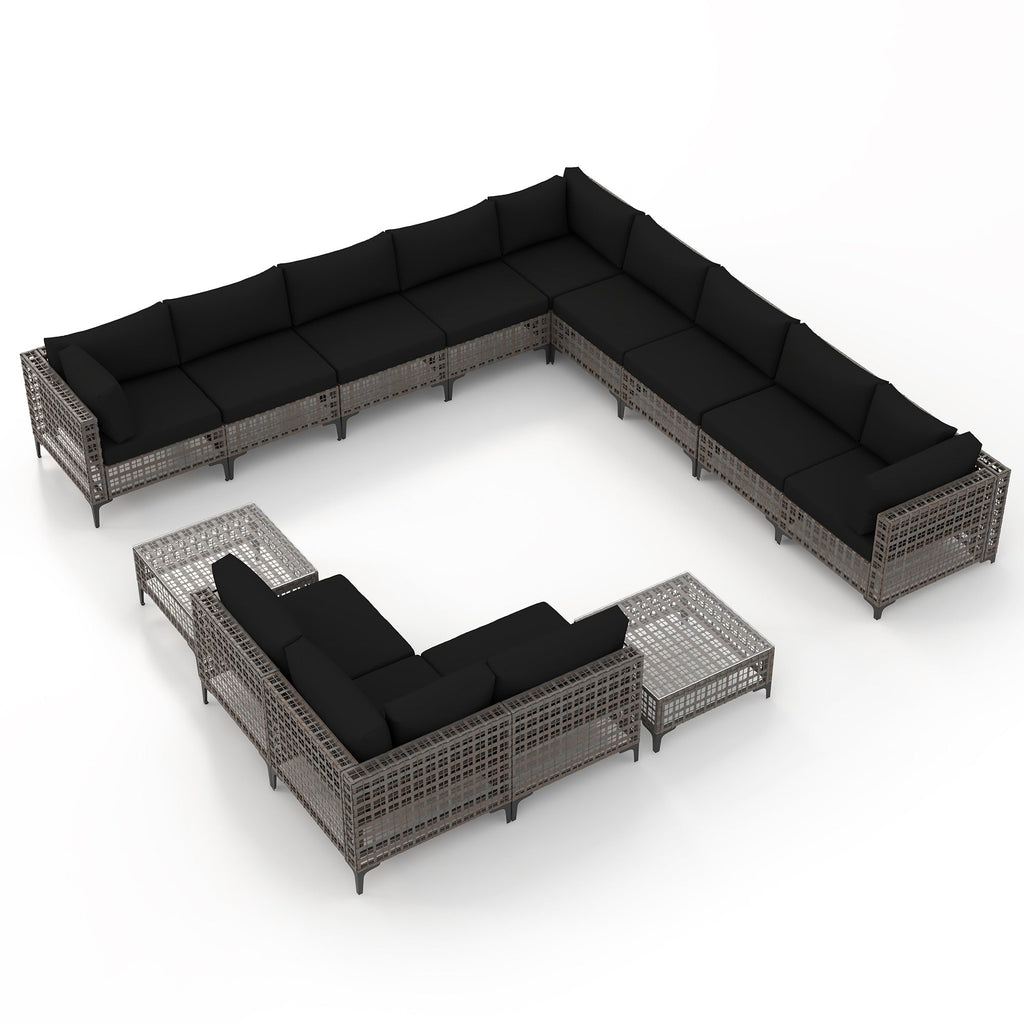 Ensemble de sièges d'extérieur sectionnels Patip avec coussins