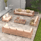 Ensemble de sièges d'extérieur sectionnels Patip avec coussins