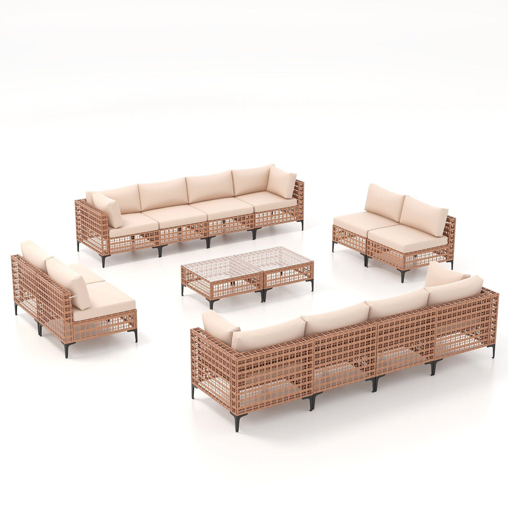 Ensemble de sièges d'extérieur sectionnels Patip avec coussins