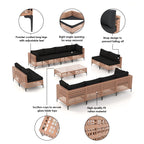 Ensemble de sièges d'extérieur sectionnels Patip avec coussins