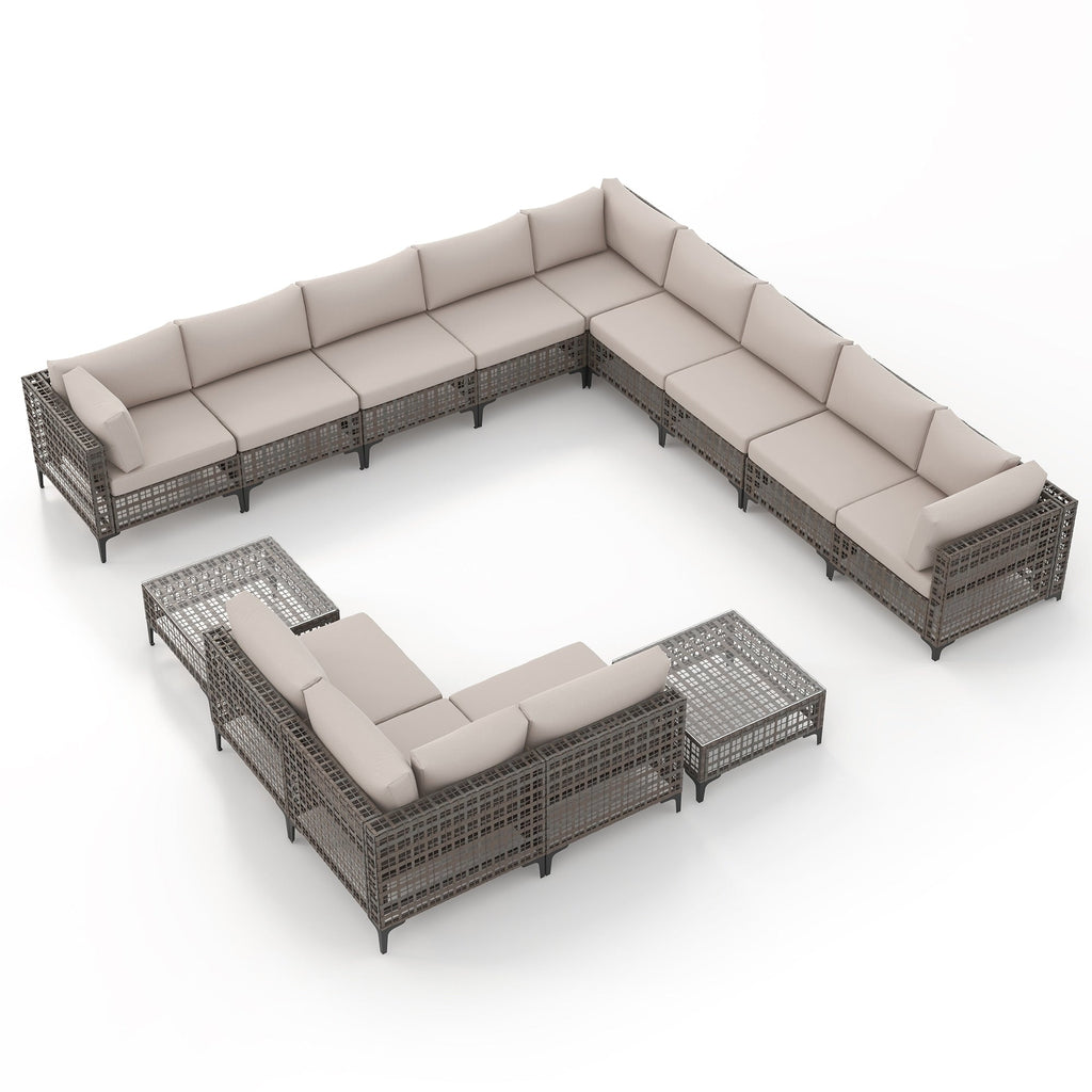 Ensemble de sièges d'extérieur sectionnels Patip avec coussins