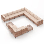 Ensemble de sièges d'extérieur sectionnels Patip avec coussins
