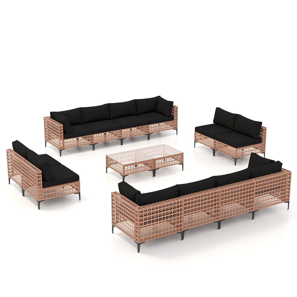 Ensemble de sièges d'extérieur sectionnels Patip avec coussins