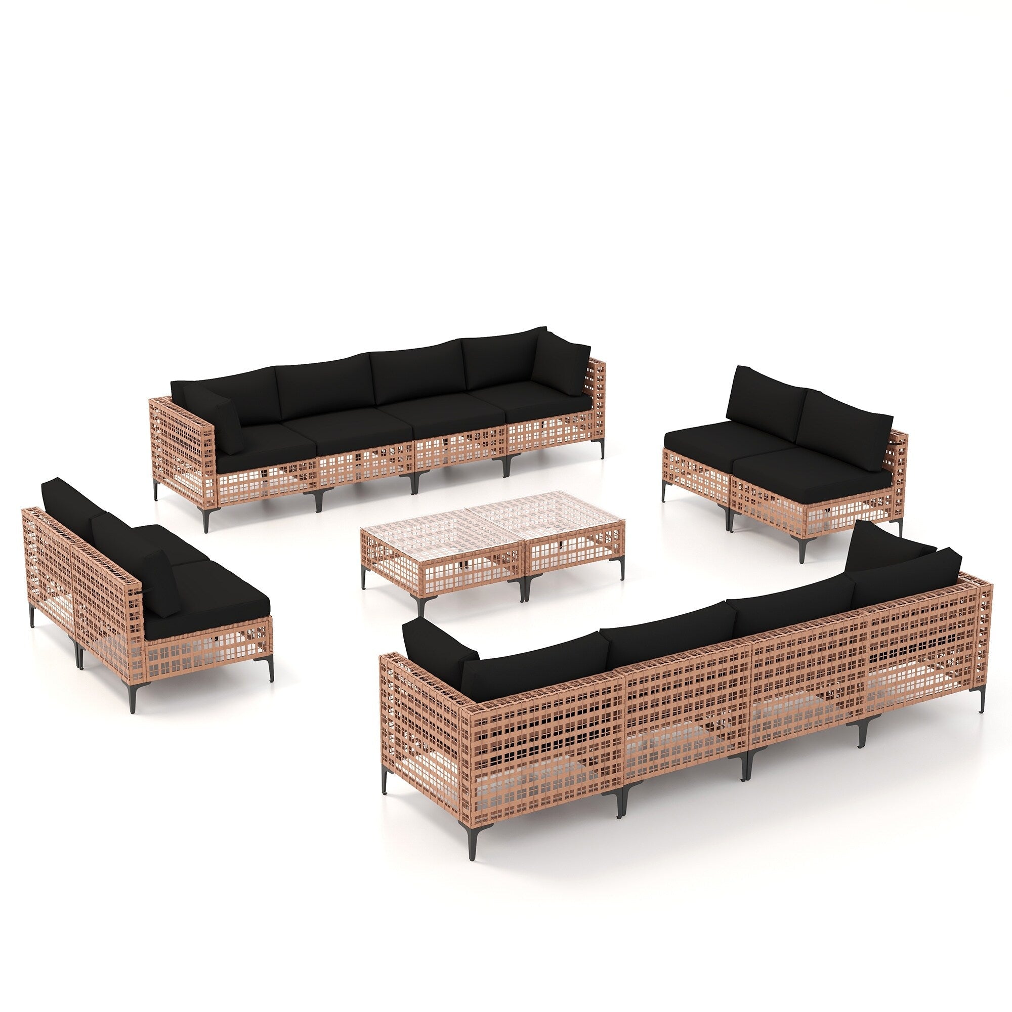 Ensemble de sièges d'extérieur sectionnels Patip avec coussins