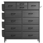 Commode haute en tissu à 12 tiroirs pour chambre à coucher