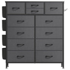 Commode haute en tissu à 12 tiroirs pour chambre à coucher