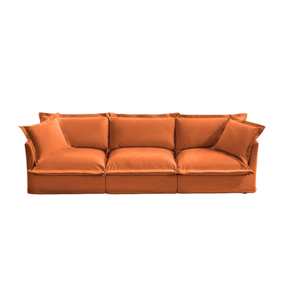 Canapé 4 places en chenille 120 avec plusieurs grands coussins moelleux pour le salon et la chambre