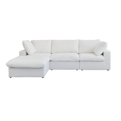 Canapé sectionnel moderne en forme de L de 120 pouces, canapé modulaire en lin avec pouf de rangement