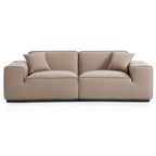 Ensemble de canapés modulaires en cuir marron Domus