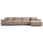 Domus Modular Khaki Leather Sectional Sofa