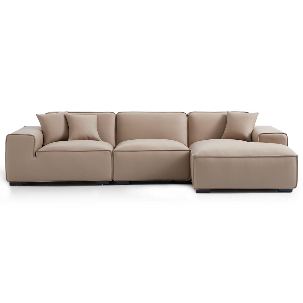 Domus Modular Brown Leather Sectional