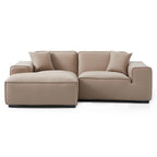 Domus Modular Khaki Leather Sectional Sofa