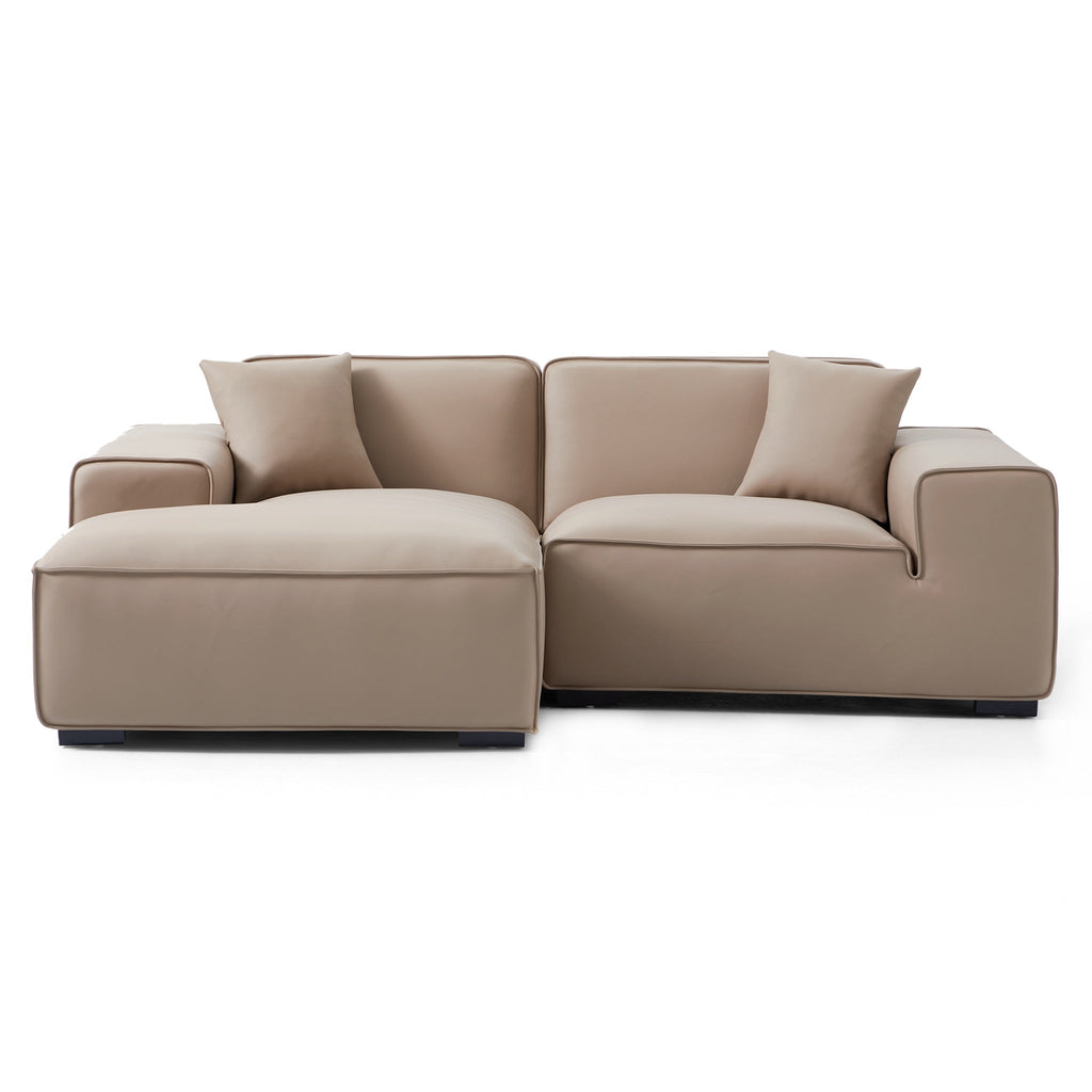 Domus Modular Brown Leather Sectional