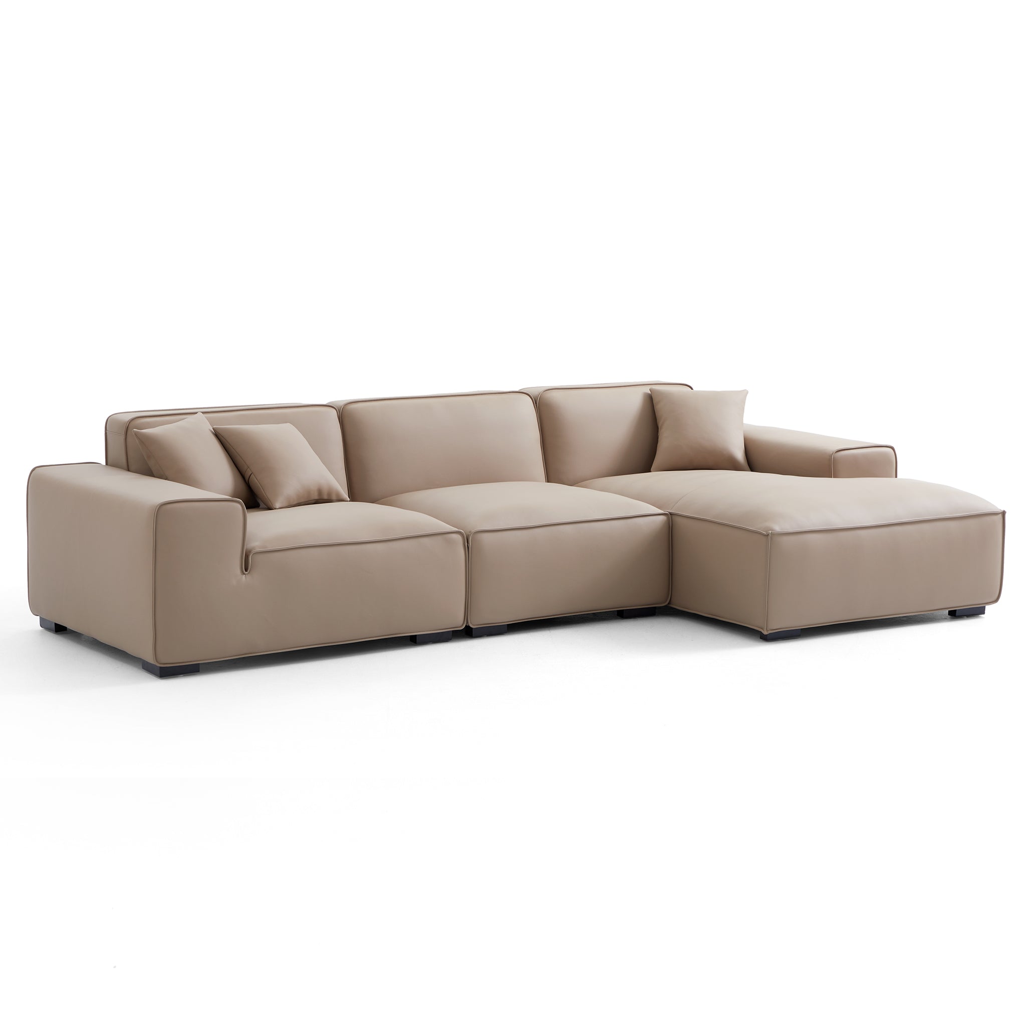 Domus Modular Brown Leather Sectional