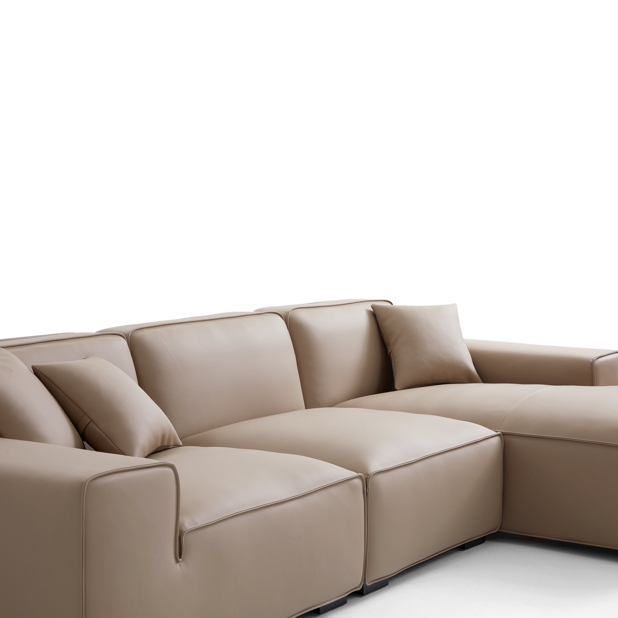 Domus Modular Brown Leather Sectional