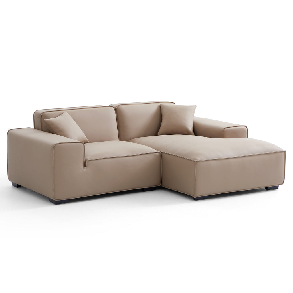 Domus Modular Brown Leather Sectional