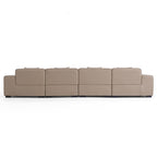 Domus Modular Brown Leather Sofa