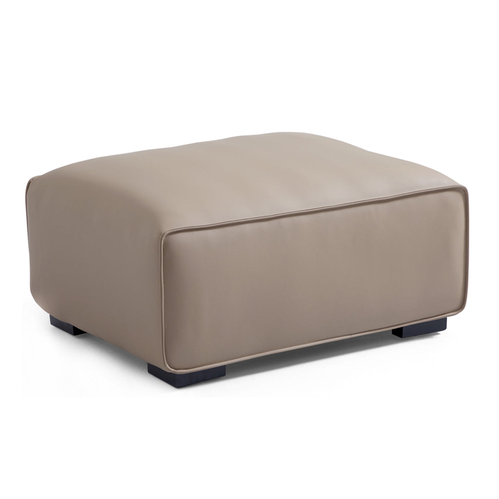 Domus Modular Beige Leather Sofa Set