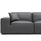 Domus Modular Khaki Leather Sofa