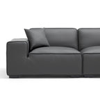 Domus Modular Beige Leather Sofa Set