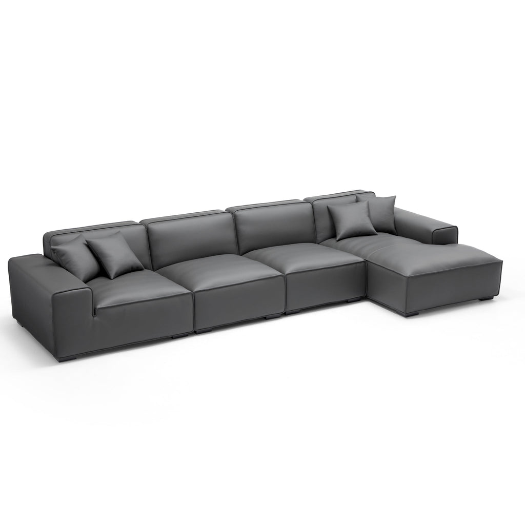 Domus Modular Brown Leather Sectional