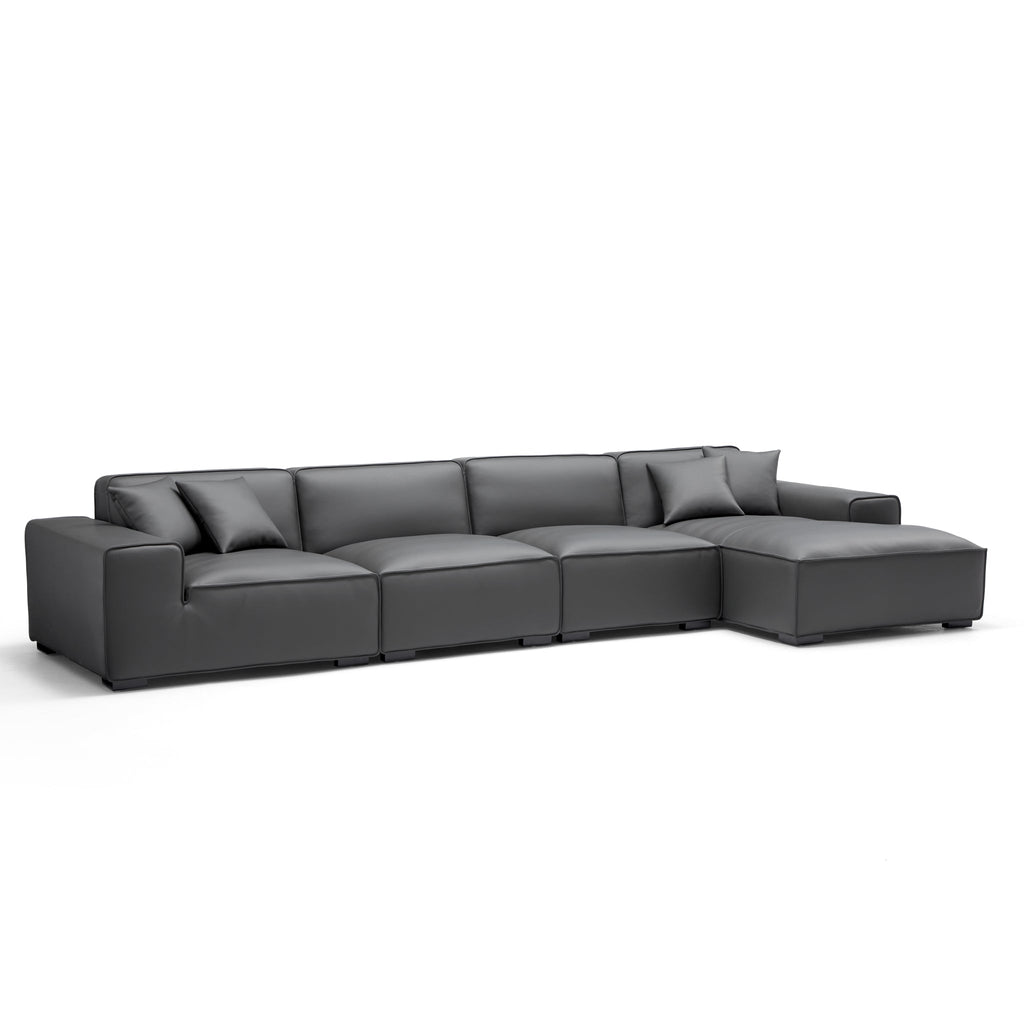 Domus Modular Brown Leather Sectional