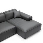 Domus Modular Khaki Leather Sectional Sofa