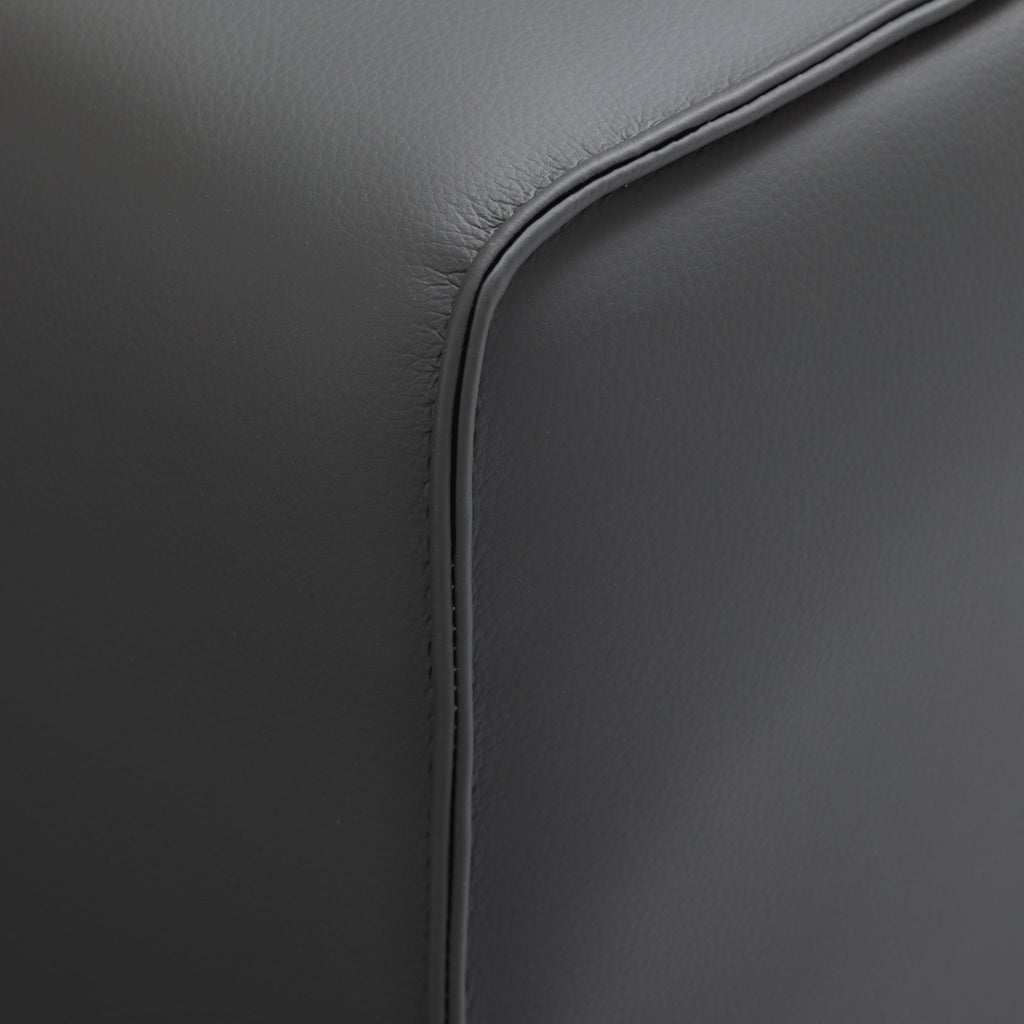 Domus Modular Dark Gray Leather Sofa