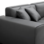 Domus Modular Beige Leather Sofa Set