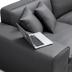 Domus Modular Khaki Leather Sofa