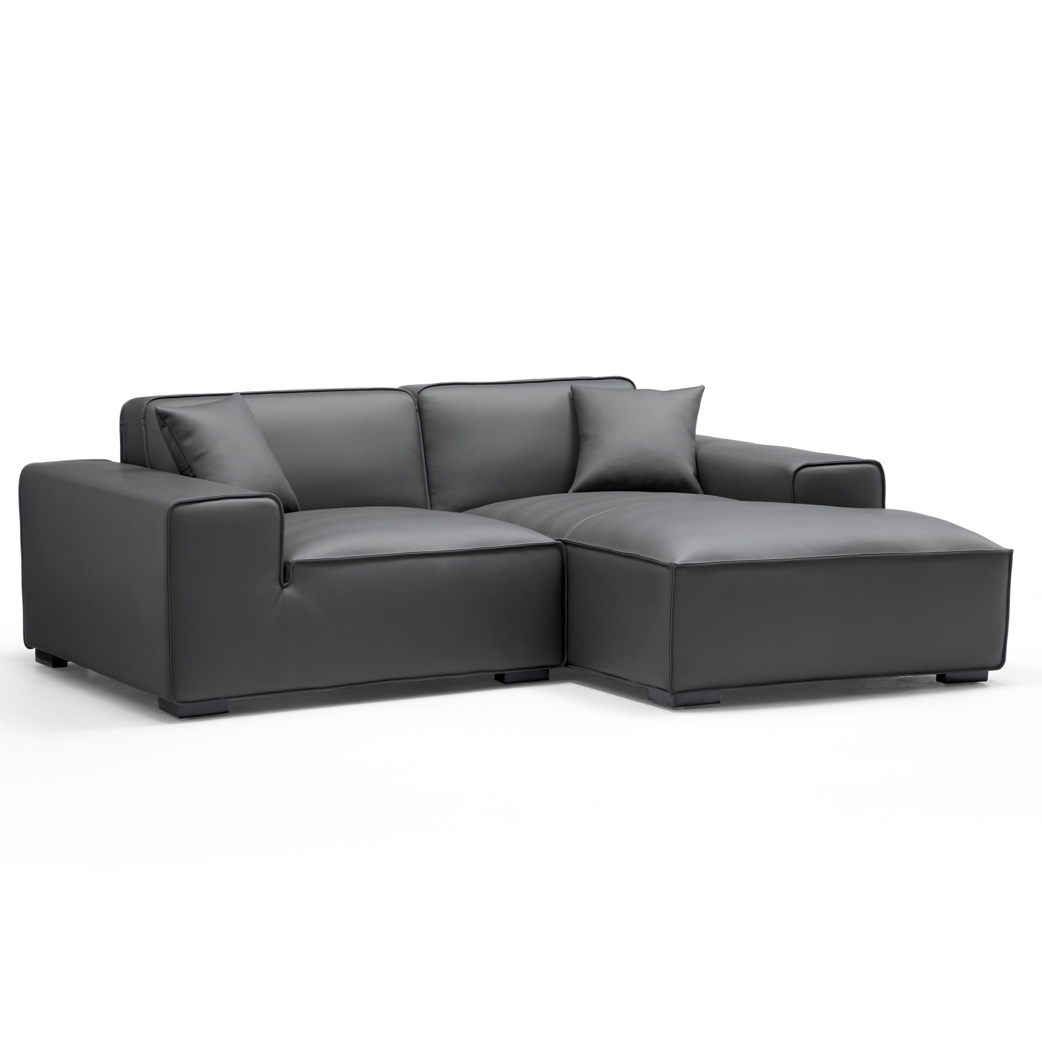 Domus Modular Brown Leather Sectional