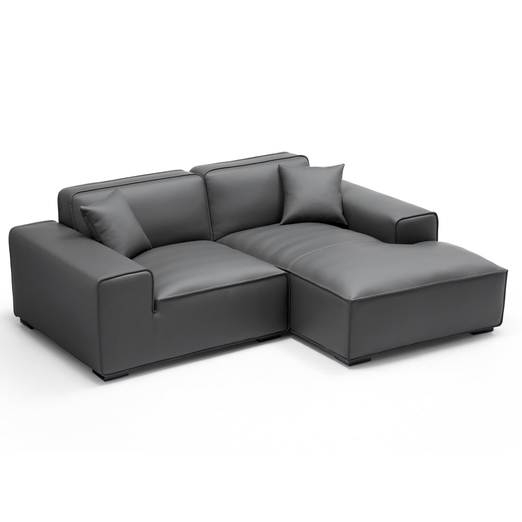 Domus Modular Brown Leather Sectional