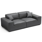 Domus Modular Brown Leather Sofa