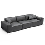 Domus Modular Beige Leather Sofa Set