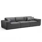 Domus Modular Dark Gray Leather Sofa