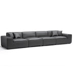 Domus Modular Khaki Leather Sofa