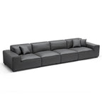 Domus Modular Khaki Leather Sofa