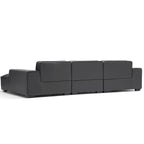 Domus Modular Dark Gray Leather Sectional Sofa