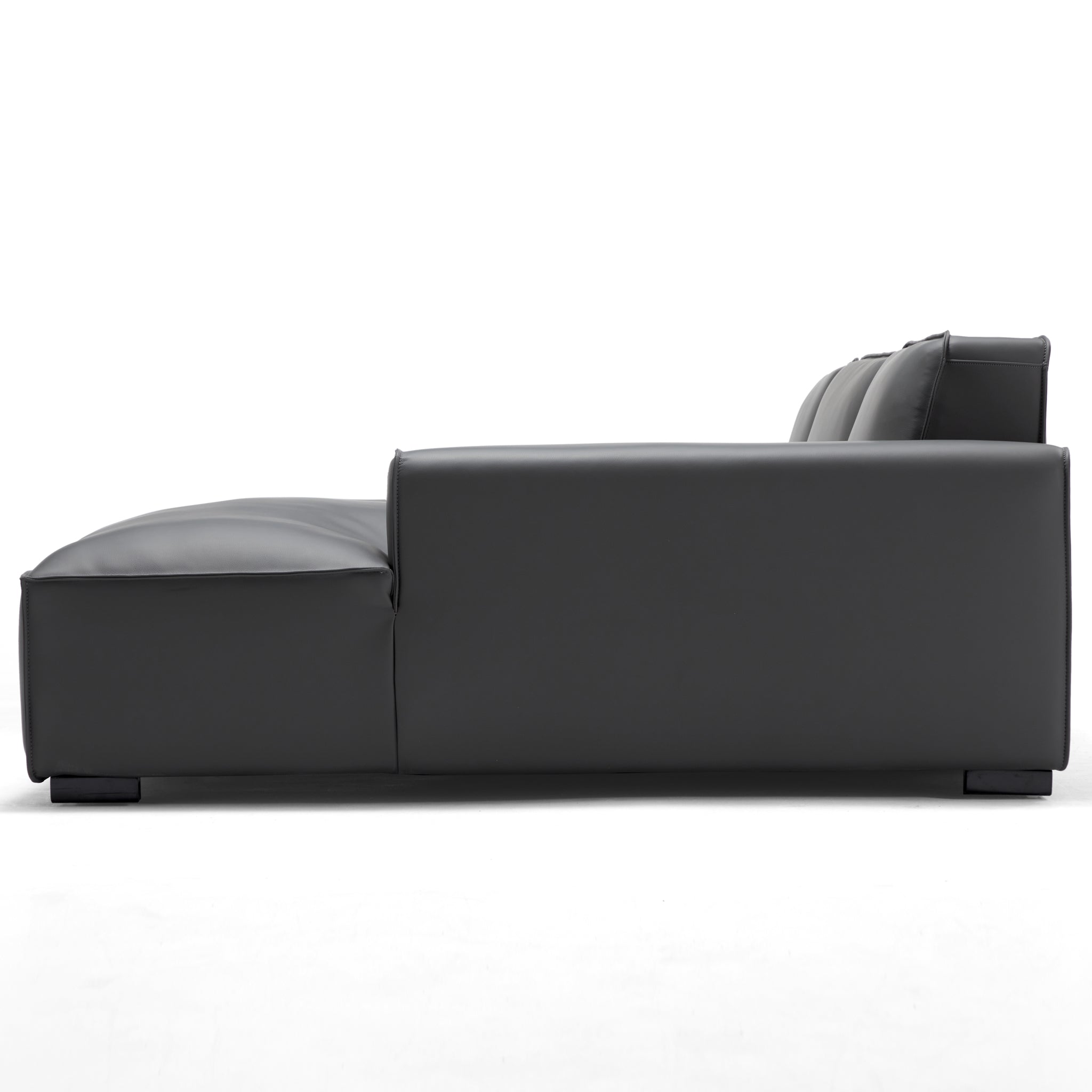 Domus Modular Beige Leather Sectional Sofa
