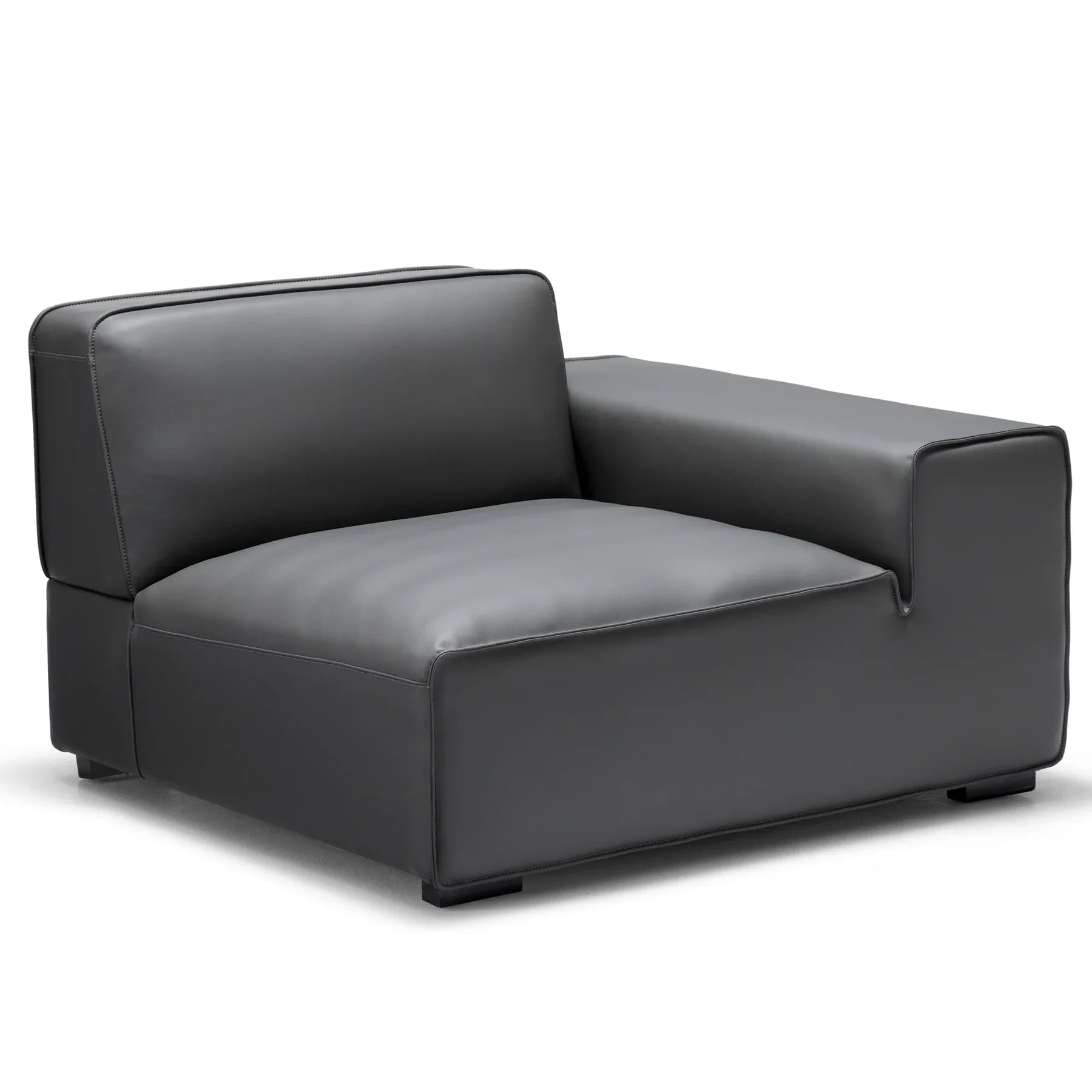 Domus Modular Khaki Leather L-Shaped Sectional