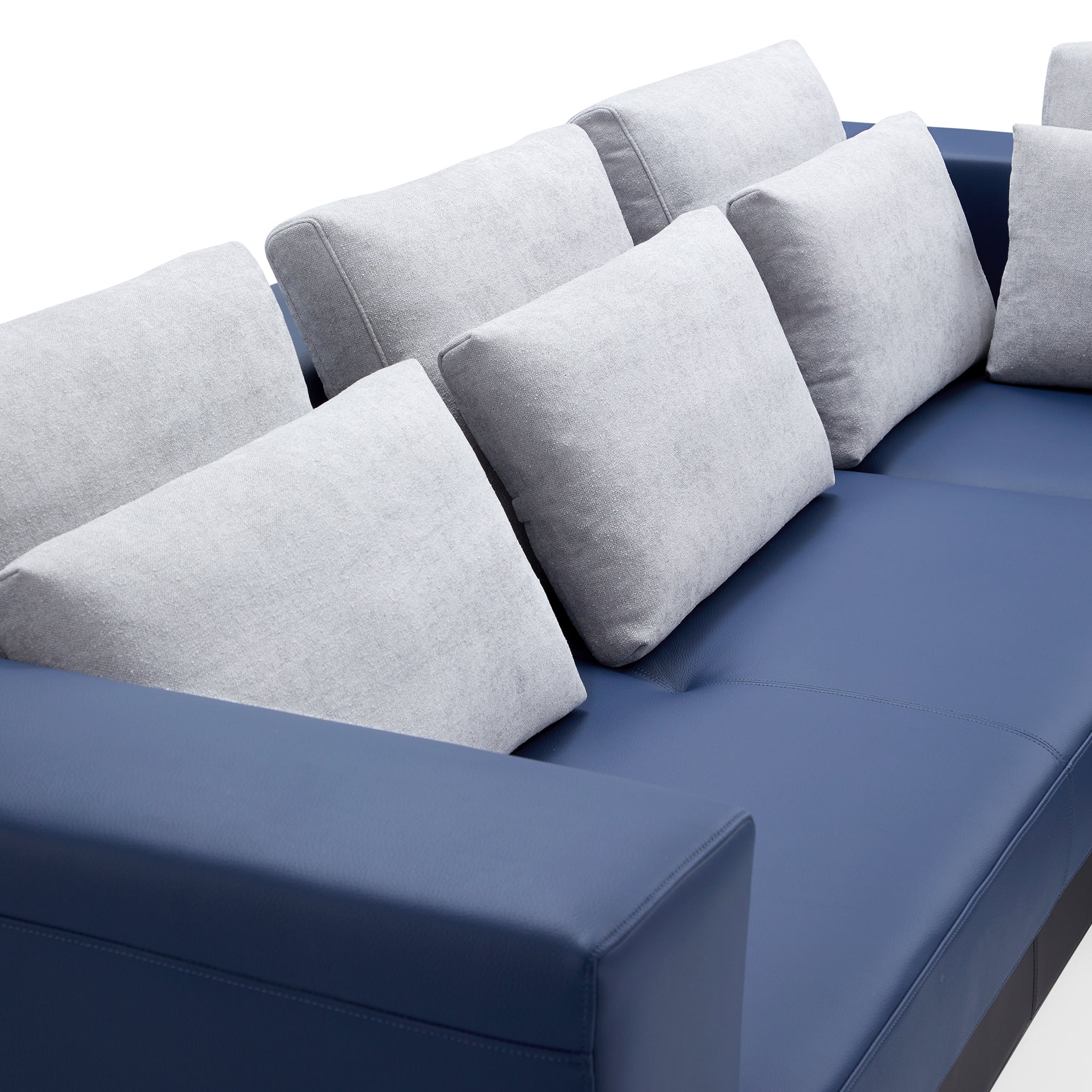 Connery Minimalist White Sectional