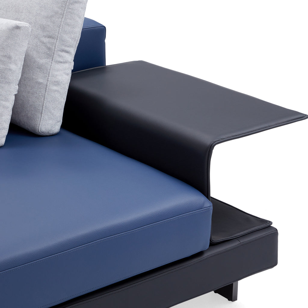 Connery Minimalist Blue Sectional