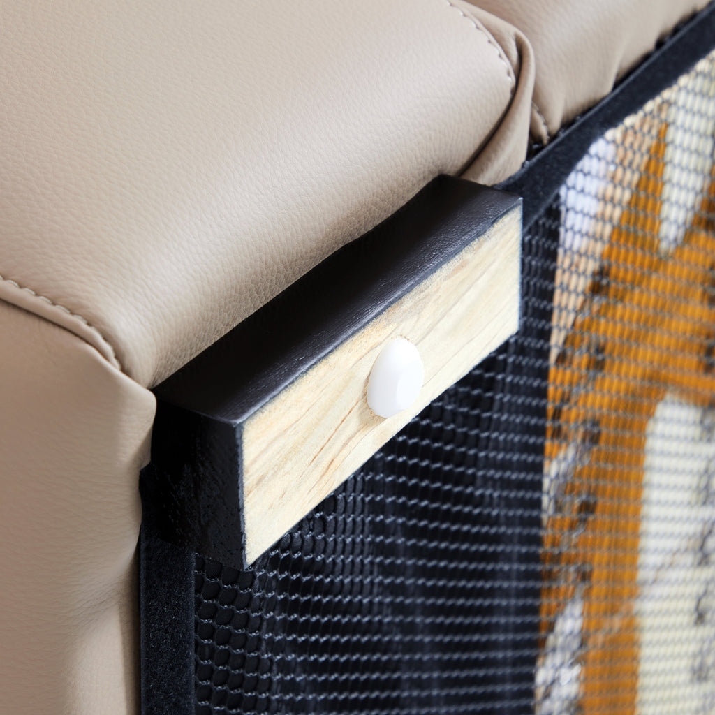 Chestnut Khaki Leather Armchair