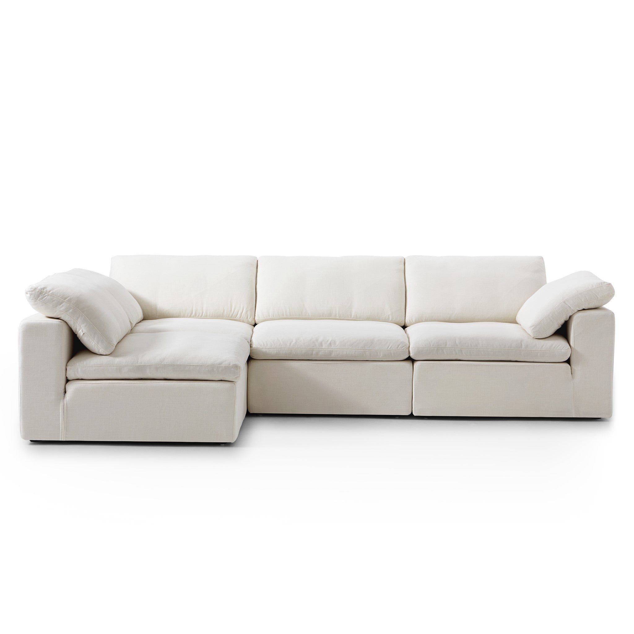 Canapé d'angle en L beige Tender Wabi-Sabi