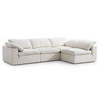 Canapé d'angle en L beige Tender Wabi-Sabi