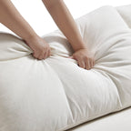 Canapé d'angle beige en forme de U Tender Wabi-Sabi avec extrémités ouvertes