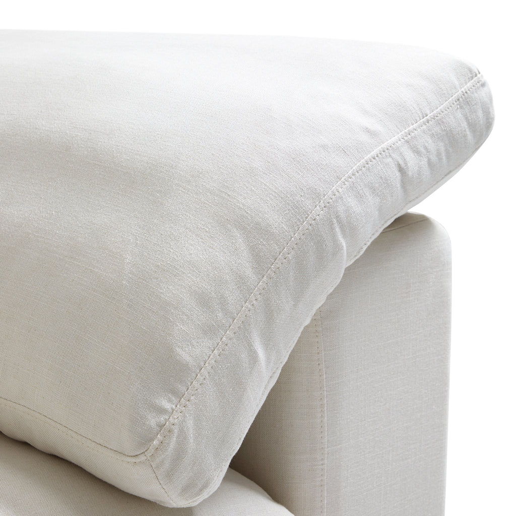 Canapé sectionnel et pouf Tender Wabi-Sabi blanc en forme de L