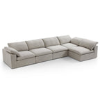 Canapé d'angle en L blanc Tender Wabi-Sabi