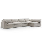 Canapé d'angle en L Tender Wabi-Sabi gris