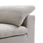 Canapé sectionnel et pouf Tender Wabi-Sabi blanc en forme de L